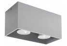 Plafon Sollux Ligthing Quad Maxi, 20cm, GU10 2x6W LED, szary