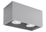 Plafon Sollux Ligthing Quad Maxi, 20cm, GU10 2x6W LED, black