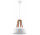 Lampa hanging Sollux Ligthing Casco, 30cm, E27 1x60W, white/naturalne drewno