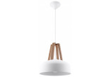 Lampa hanging Sollux Ligthing Casco, 30cm, E27 1x60W, white/czarne drewno