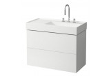 Cabinet vanity Kartell by Laufen, 88x45cm, 2 szuflady, white mat