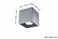 Plafon Sollux Ligthing Quad 1, 10cm, square, GU10 1x40W, black