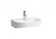Washbasin wall mounted Laufen Val, SaphirKeramik, 55x31,5cm, shelf on the right, without tap hole, white