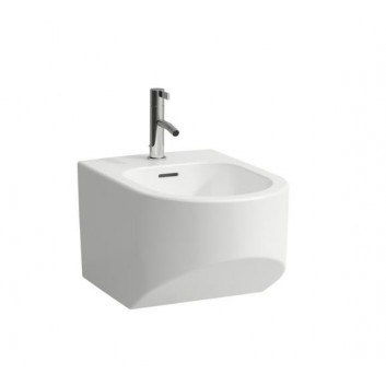 Wall-hung wc wc Laufen Sonar, 54x37cm, bezkołnierzowa, round, white