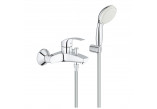 Bath tap Grohe Eurosmart, wall mounted, spout 161mm, with shower set, chrome