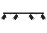 Plafon Sollux Ligthing Merida 4L, 8x80cm, 4xGU10 LED 6W, black