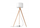 Lampa standing Sollux Ligthing Legno 2, 70x140cm, 1xE27 60W, naturalne drewno, white