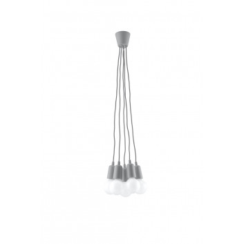 Lampa hanging Sollux Ligthing Diego 5, 24cm, 5xE27 60W, black