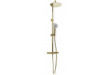 Shower set Rea Vincent Light Gold, wall mounted, 2 wyjścia wody, mixer thermostatic, gold