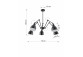 Żyrandol Sollux Ligthing Stark 3, klosz, 70cm, ruchome ramiona, E27 3x60W, black