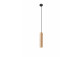 Lampa hanging Sollux Ligthing Pablo, 8cm, GU10 1x40W, black/naturalne drewno