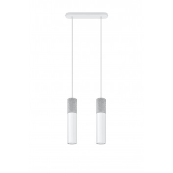 Lampa hanging Sollux Ligthing Borgio 1, 8cm, GU10 1x40W, white/beton