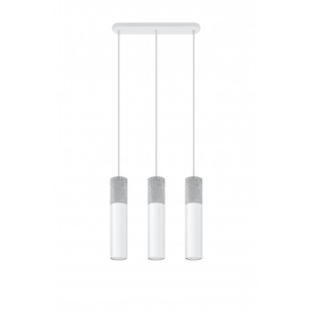 Lampa hanging Sollux Ligthing Borgio 2, 6x34cm, GU10 2x40W, white/beton