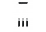 Lampa hanging Sollux Ligthing Borgio 3, 6x40cm, GU10 3x40W, black/beton