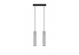 Lampa hanging Sollux Ligthing Luvo 2, 7x34cm, GU10 2x40W, black/beton