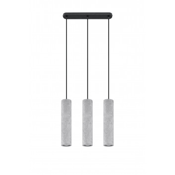 Lampa hanging Sollux Ligthing Luvo 2, 7x34cm, GU10 2x40W, black/beton