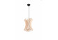 Lampa hanging Sollux Ligthing Elza, 40cm, E27 1x60W, black/naturalne drewno