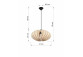 Lampa hanging Sollux Ligthing Oriana, 30cm, E27 1x60W, black/naturalne drewno