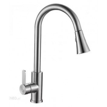 Sink mixer Laveo Bona standing with spout typu L - steel
