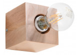 Sconce Sollux Ligthing Abel, 10cm, square, E27 1x60W, naturalne drewno