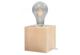 Lampa biurkowa Sollux Ligthing Salgado, 10cm, round, E27 1x60W, naturalne drewno