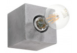 Sconce Sollux Ligthing Abel, 10cm, square, beton, E27 1x60W, szary