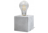 Lampa biurkowa Sollux Ligthing Abel, 10cm, square, beton, E27 1x60W, szary