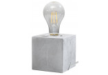 Lampa biurkowa Sollux Ligthing Abel, 10cm, square, beton, E27 1x60W, szary