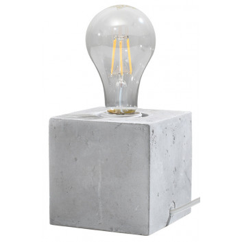 Sconce Sollux Ligthing Abel, 10cm, square, beton, E27 1x60W, szary