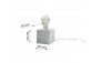 Sconce Sollux Ligthing Abel, 10cm, square, beton, E27 1x60W, szary