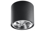 Plafon Sollux Ligthing Tiube, 12cm, round, GU10 1x40W, black