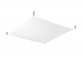 Plafon Sollux Ligthing Luna, 80x105cm, G13 2x18 W, white/chrome