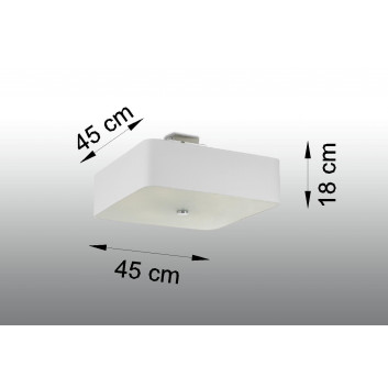 Żyrandol Sollux Ligthing Lokko 1, square, 45x45cm, E27 5x60W, white