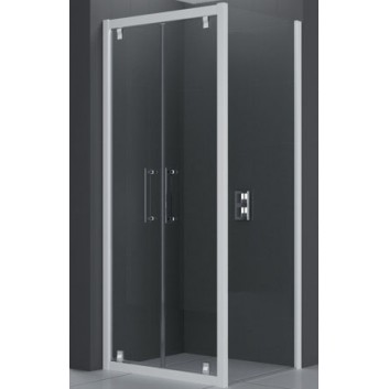 Drzwi prysznicowe Novellini Rose Rosse B 84-90 cm dwuskrzydłowe do ścianki lub wnęki- sanitbuy.pl
