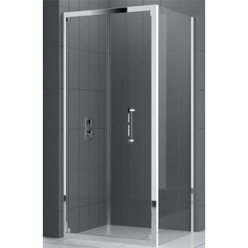 Drzwi prysznicowe Novellini Rose Rosse S 84-90 cm składane do ścianki lub wnęki- sanitbuy.pl