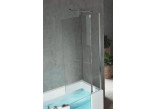 Parawan nawannowy Iris Comby 2 80x150 cm, left version, profil chrome, glass transparent mocowany do ściany (2 elementy) + Fixe 70