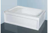 Shower tray rectangular Sanplast Classic Bzs/CL 80x100x28+STB, z siedziskiem, 80x120cm, white