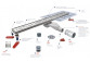Drainline, pełny set, Wiper New Premium, 1200mm, wzór Ponente, finish poler