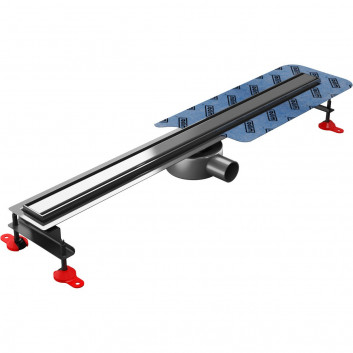 Drainline, pełny set, Wiper New Premium, 1200mm, wzór Ponente, finish poler
