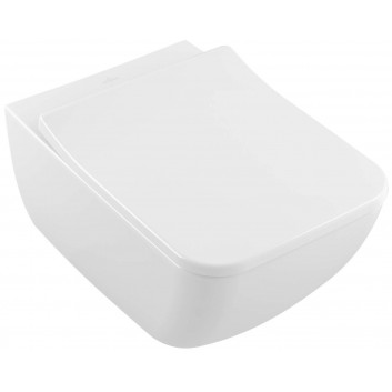 Bowl wall hung Villeroy & Boch Vinticello, 56x37,5cm, rectangular, bez kołnierza, Stone White CeramicPlus