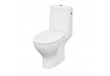 Kompakt WC 674 Cersanit Moduo CleanOn, bezkołnierzowa bowl, 64,5x35,6cm, seat slim wrap with soft closing, drain poziomy, doprowadzenie wody od boku, white