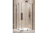 Door shower left Radaway Furo Black KDD 80, 800x2000mm, sliding, profil black