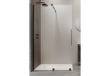 Door sliding walk-in Radaway Furo Black, left, with wall, 90x200cm, glass transparent, profil black