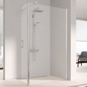 Shower enclosure Kermi Walk-in XS FREE 120cm free standing with wall supports