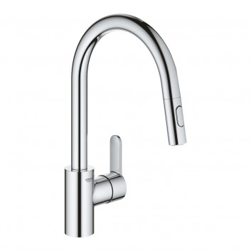 Sink mixer Grohe Eurostyle Cosmopolitan, height 381mm, wyciągana i obracana spout, chrome