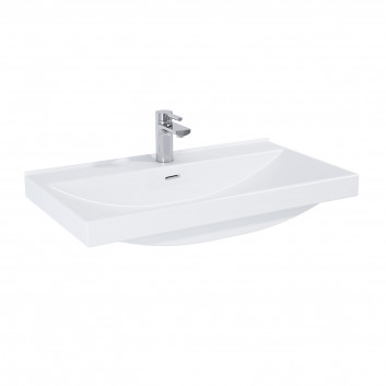 Vanity washbasin Elita Maxxi 80, rectangular, 81x46cm, z overflow, battery hole, white