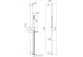 Shower set Vema Tiber Steel, rail z handshower i wężem, stainless steel inox