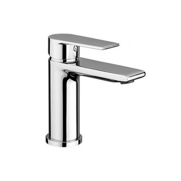 Washbasin faucet Vema Tiber Steel, standing, height 166mm, spout 145mm, without pop, stainless steel inox