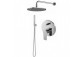 Shower set Vema Tiber Steel, concealed, 2 wyjścia wody, overhead shower 25cm, stainless steel inox