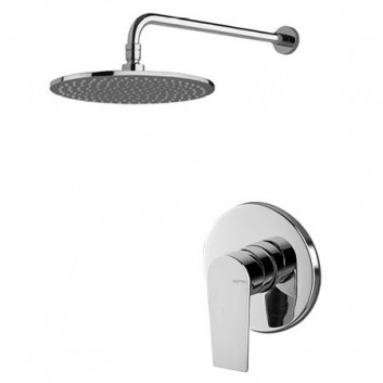 Shower set Vema Timea, concealed, 2 wyjścia wody, overhead shower 20cm, chrome